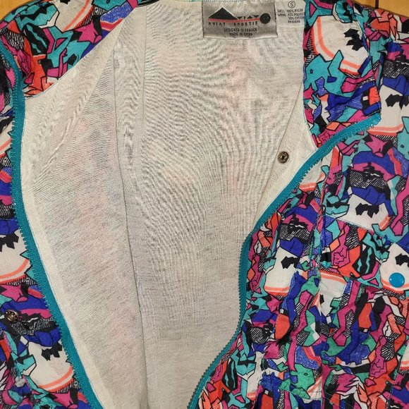 Vintage Aviat Sportif Jacket Windbreaker SMALL Zip Up Inner Line 1990s France F1 - Picture 5 of 7